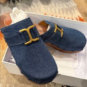 NWB Chic CHLOE Marcie Denim Clog 38
